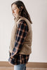 Changing Meadows Zip Up Light Olive Sherpa Vest