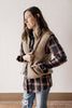 Changing Meadows Zip Up Light Olive Sherpa Vest