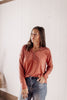 RESTOCK Sunset On the Ridge Relaxed Long Sleeve Henley Tee - 2 Colors