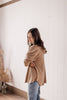 RESTOCK Hayrides Button Down Luxe Thermal Hoodie - Camel