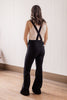 Changing Seasons Tummy Control Black Denim Overall Flare - Judy Blue