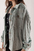 RESTOCK Sage Oversized Textured Button Down Jacket