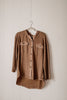 RESTOCK Hayrides Button Down Luxe Thermal Hoodie - Camel