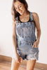 American Spirit Light Wash Distressed Overalls