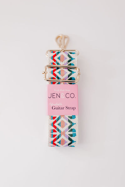 Jen & Co. Colorful Geometric Interchangeable Guitar Strap