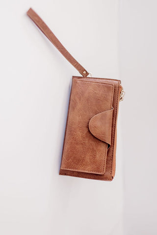 Jen & Co. Brown Vegan Leather Clutch - Two Colors