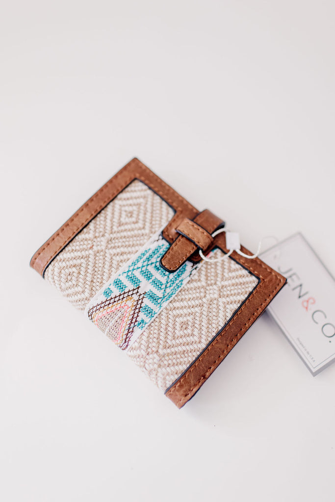 Jen & Co. Geometric Woven Wallet
