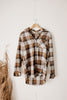 Back Roads Rust & Brown Checkered Flannel Shirt