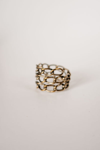 Antique Gold Chain Wrap Ring