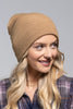 Soft Slouchy Knit Double Layered Beanie -Two Colors