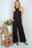We’re Going Out 2-in-1 Black Knit Halter Jumpsuit