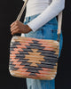 Woven Cream Multicolored Aztec Crossbody Bag