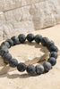 Natural Stone Beaded Bracelet - Gray