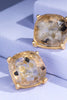 Stunning Cushion Semi Stone and Epoxy Stud Earrings - Two Colors