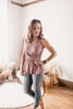 Summer Solstice V-neck Twisted Sleeveless Top - Mauve
