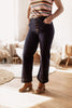 Dark Wide Leg Button Front Jeans - Risen Denim