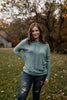 So Blessed Dusty Jade Soft Ribbed Knit Hoodie