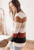 Slow Falling Leaves Fall Color Block Knit Sweater