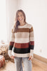 Slow Falling Leaves Fall Color Block Knit Sweater