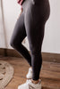Wardrobe Essential Charcoal High Waist Activewear Leggings With Pockets