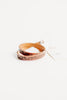 Wrap Brown Leather Snap Bracelet with Leaf Design