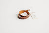 Wrap Brown Leather Snap Bracelet with Leaf Design