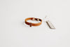 Brown Leather Bracelet with Rectangle Gold Buckle