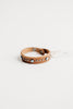 Brown Leather Snap Bracelet with Turquoise & Silver Beaded Design
