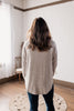 Blushing Beauty Gray Striped Long Sleeve Brushed Top