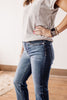 Judy Blue Mid Rise Cropped Bootcut with Step Hem Jeans