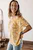 Light Up The Night Off Shoulder Yellow Daisy Floral Blouse