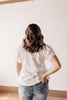 Grateful Getaway Ruffle Crocheted Short Sleeve Ivory Top