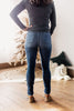 Judy Blue High Waist Side Slit Frayed Hem Dark Wash Skinny Jeans