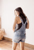 American Spirit Light Wash Distressed Overalls