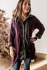 Slowing Down & Sipping Merlot Open Front Cardigan With Pockets