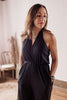 We’re Going Out 2-in-1 Black Knit Halter Jumpsuit