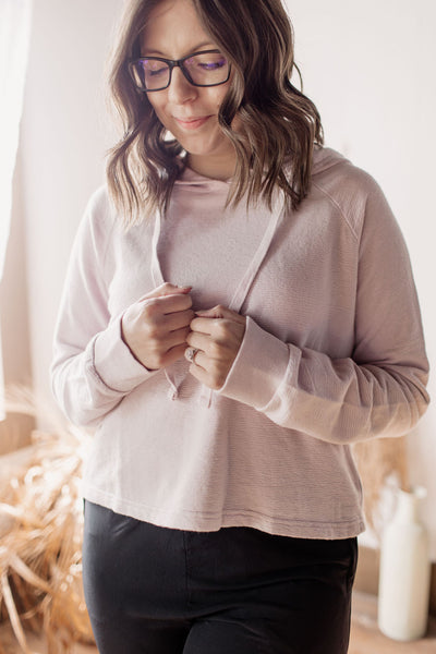 Let's Get Moving Mineral Wash Lilac Pullover Hoodie