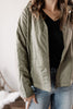 Silent Disco Diva Olive Zip Up Lightweight Jacket with Pockets