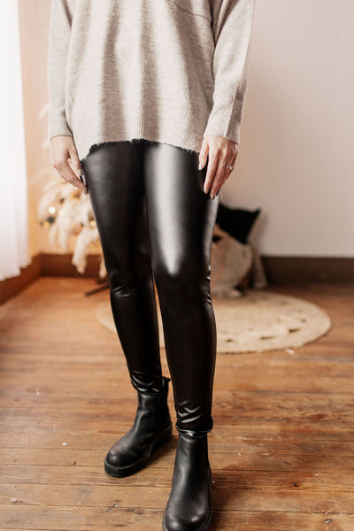 Ring In The New Year Faux Leather Leggings