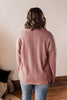 Creative Cupid Cable Knit Pullover Long Sleeve Mauve Top