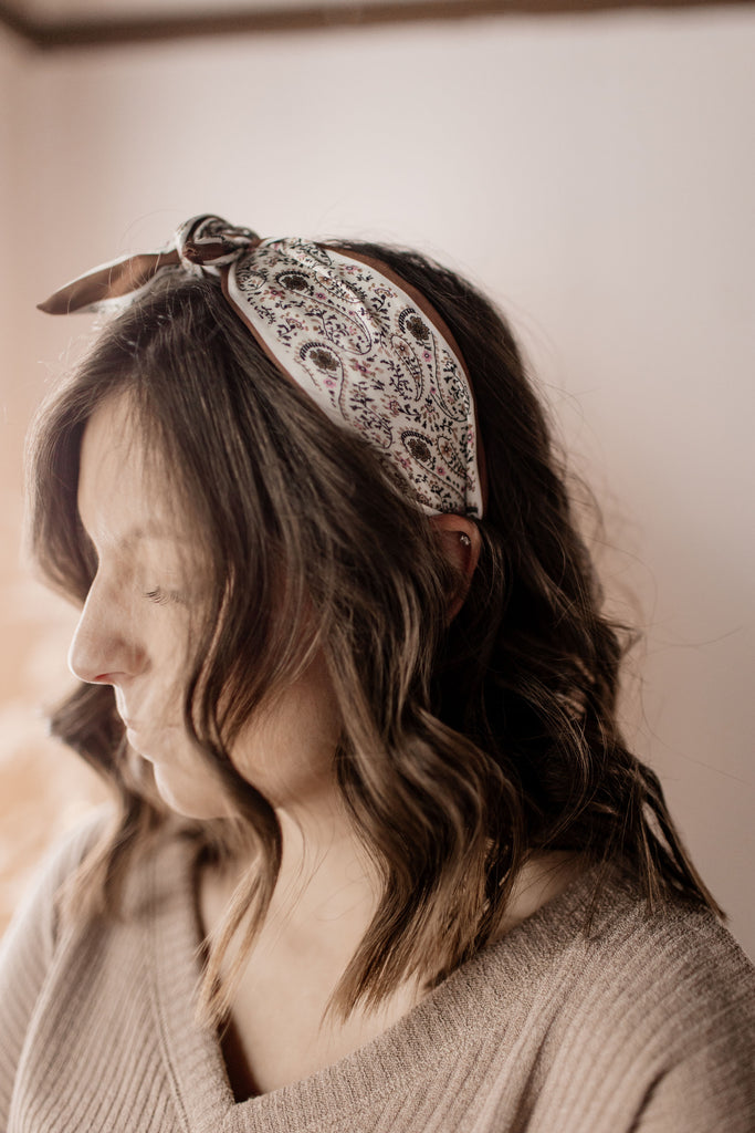Put A Bow On It Paisley Suede Headband