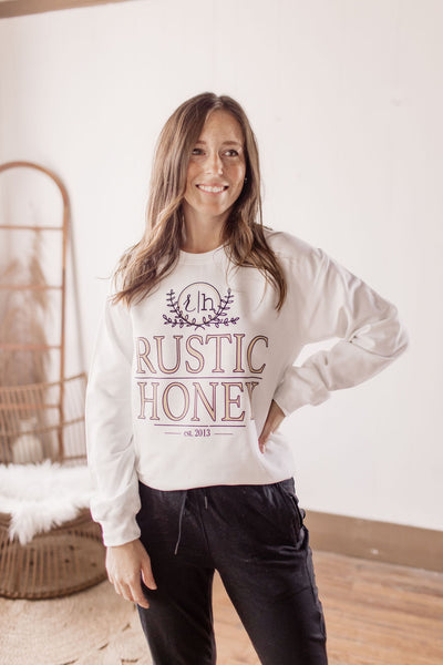 Rustic Honey Anniversary Ivory Sweatshirt