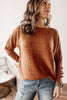 Count Your Blessings Copper Boat Neck Cable Knit Sweater