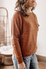 Count Your Blessings Copper Boat Neck Cable Knit Sweater