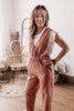 Rose All Day V-Neck Jumpsuit With Pockets