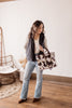 RESTOCK Kristina Cow Hide Handbag With Chain Leather Straps