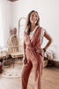 Rose All Day V-Neck Jumpsuit With Pockets