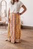 Weekend Away Mustard Floral Button-Front Maxi Skirt
