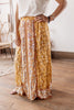 Weekend Away Mustard Floral Button-Front Maxi Skirt
