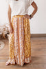 Weekend Away Mustard Floral Button-Front Maxi Skirt